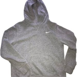NIKE KIDS HOODIE PULL OVER SWEATSHIRT GREY